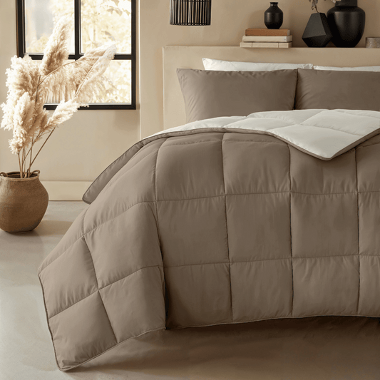 Zelesta Premiumbed Cotton - Taupe & Cream
