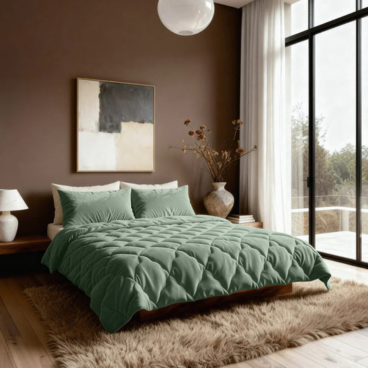 Double coverless duvet: comfort and convenience for two