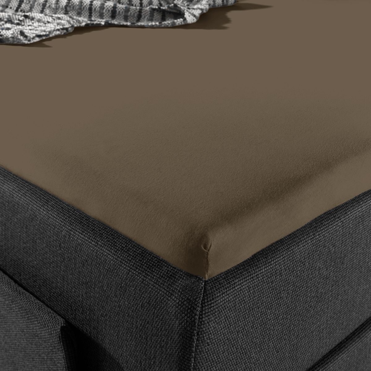 Jersey Topper Fitted Sheet Taupe