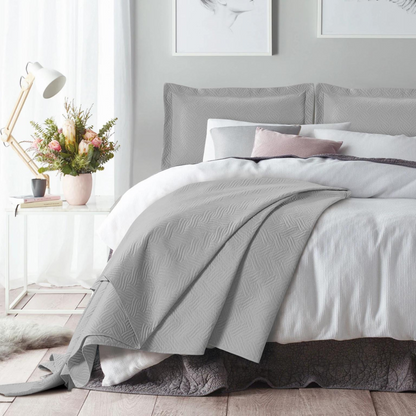 Wave Zilver Bedsprei