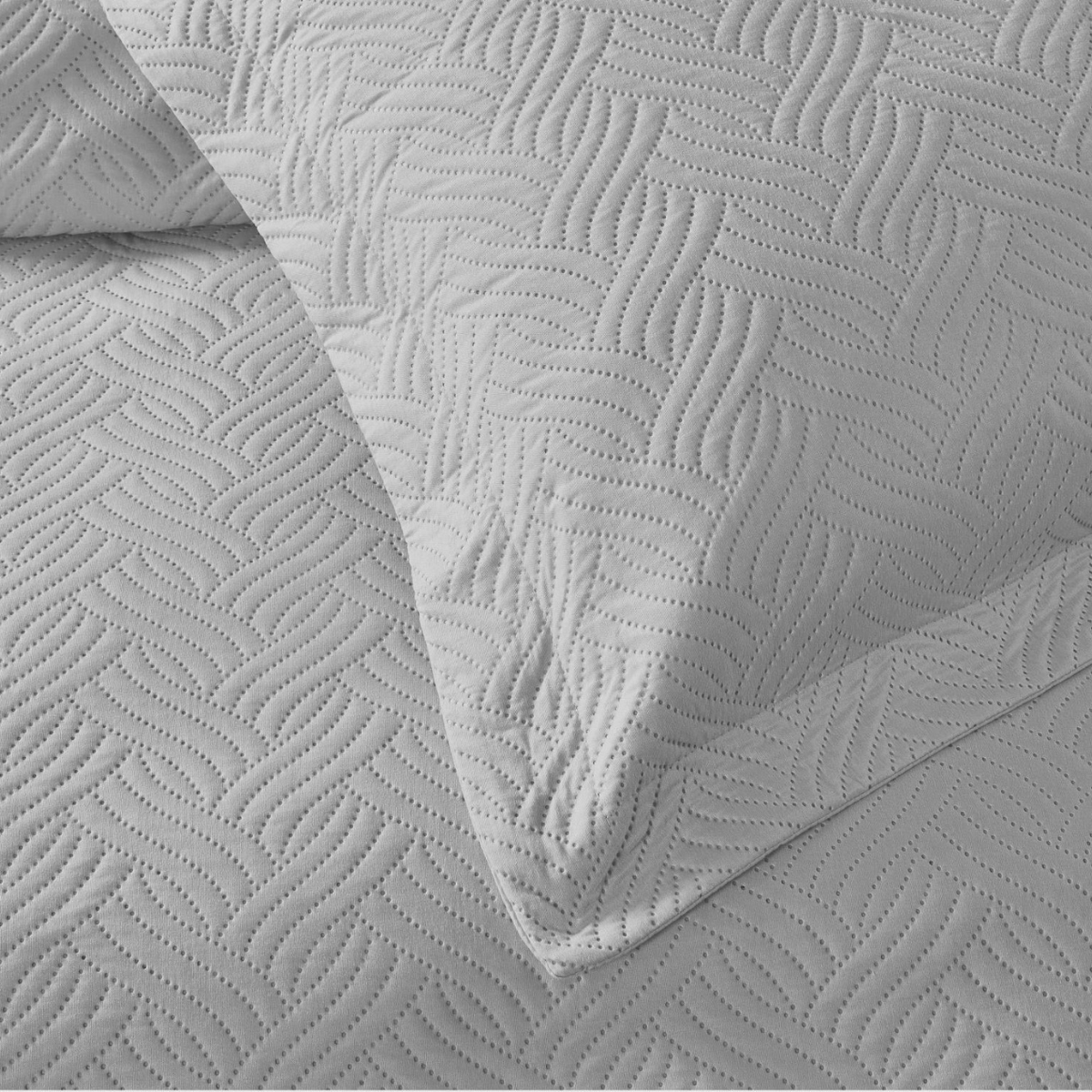 Wave Zilver Bedsprei