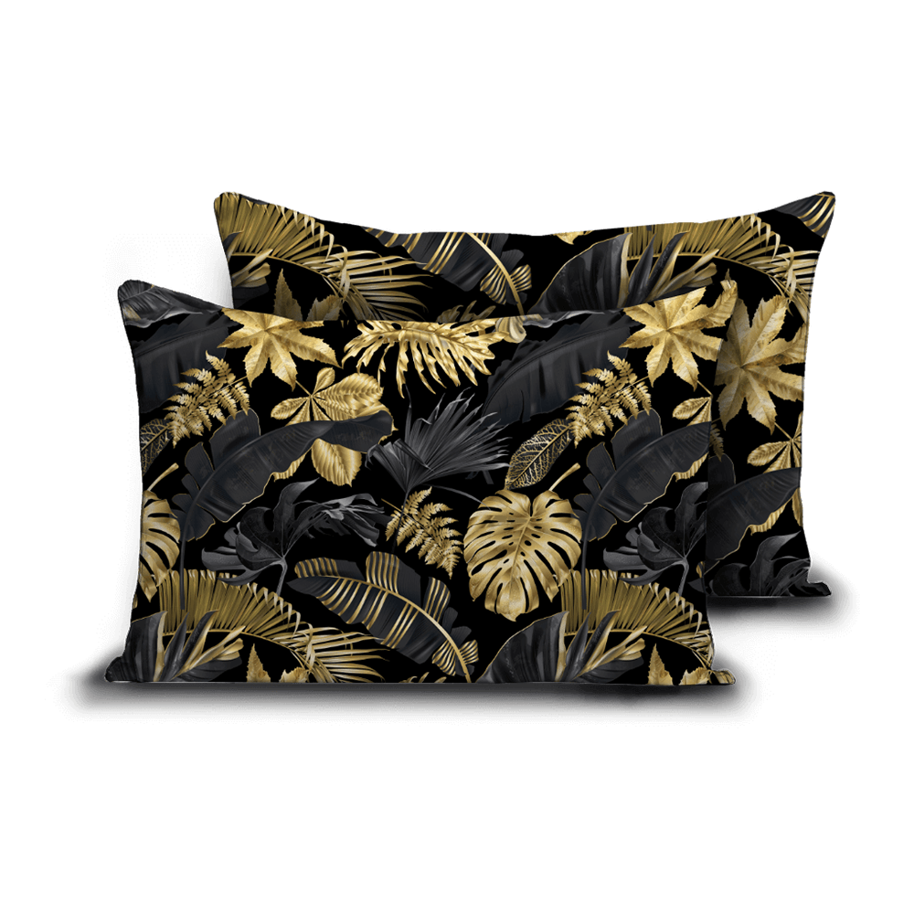        Zelesta Kussenslopen Wonderbed Golden Leaves Blad Bedrukt Motief Print