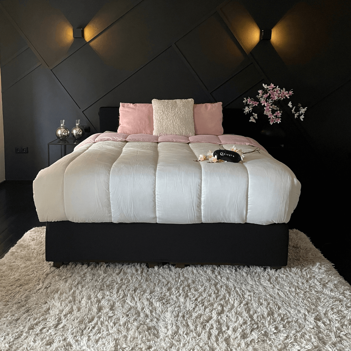    Zelesta Royalbed Light Pastel Pink Cream Gekleurd Dekbed Zonder Overtrek